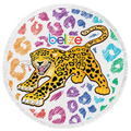 Belize Jaguar Round Beach Towel