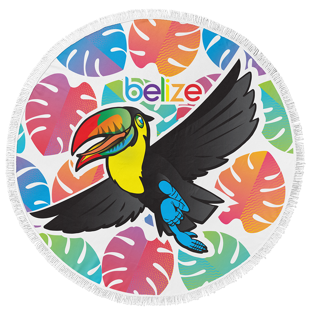 Belize Toucan Round Beach Towel